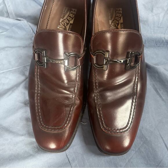 Salvatore Ferragamo Leather Loafers Men's Size 9.5 - Picture 12 of 12